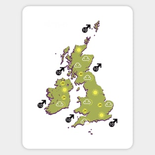 UK Weather Map Sticker